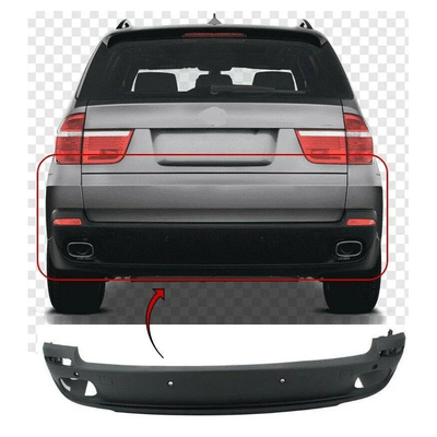 Fits BMW X5 E70 2007-2010 Rear Bumper Primed With Parking Sensor Hole Not M & M Sport Models