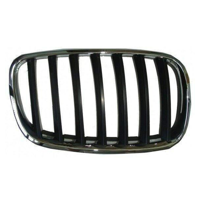 Fits BMW X5 E70 2007-2013 Kidney Grille Black With Chrome Driver Side