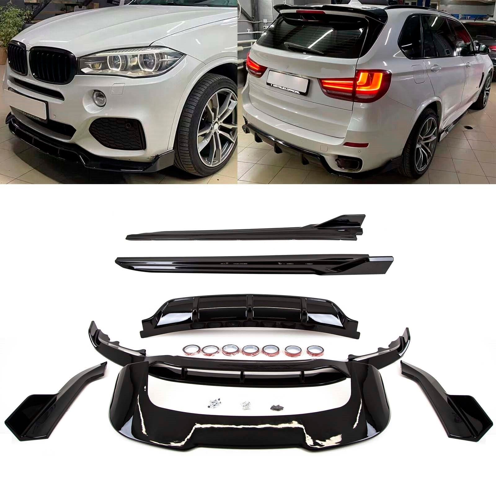 BMW X5 F15 2013-2018 Aero Body Kit Front Splitter Rear Diffuser Side Skirts Spoiler Black Series Style
