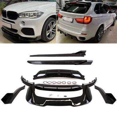 Fits BMW X5 F15 2013-2018 Aero Body Kit Front Splitter Rear Diffuser Side Skirts Spoiler Black Series Style - tradevehicleparts.co.uk