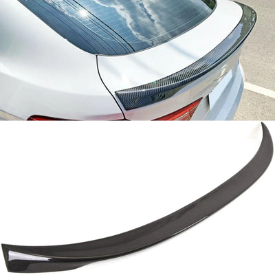 Fits BMW X6 F16 Real Carbon Fibre Trunk Boot Lip Spoiler M Performance Style - tradevehicleparts.co.uk