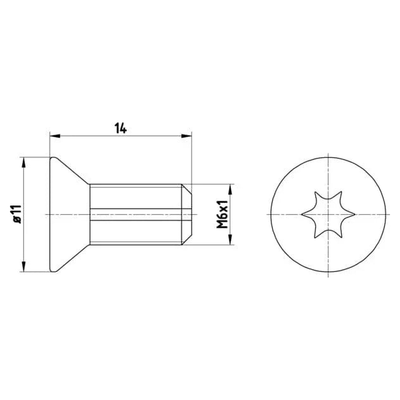 Textar Brake Disc Bolt Screw Front Or Rear M6 Set Of 2 TPM0012 Mintex