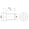 Textar Brake Disc Bolt Screw Front Or Rear M8 Set Of 2 TPM0009 Mintex thumbnail