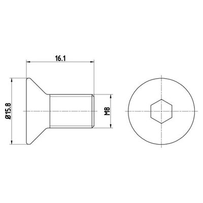 Textar Brake Disc Bolt Screw Front Or Rear M8 Set Of 2 TPM0006 Mintex
