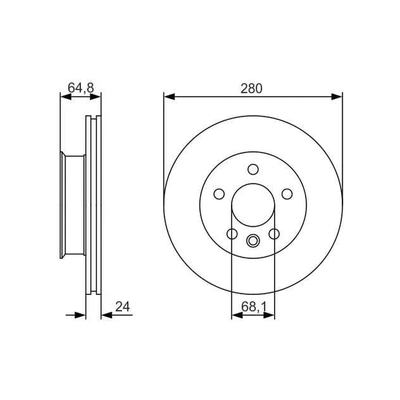 Bosch Brake Discs Pair Front Vented 0986479S80