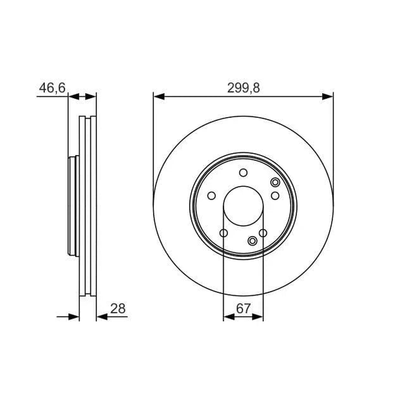 Bosch Brake Disc Rear Vented 0986479R79