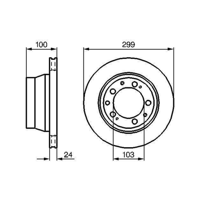 Bosch Brake Disc Rear Vented 0986478419
