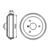 Bosch Brake Drums Pair Rear 0986477103 thumbnail
