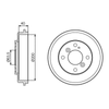 Bosch Brake Drums Pair Rear 0986477240 thumbnail