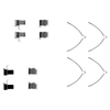 Mintex Brake Pad Accessory Fitting Kit Full Set Front Axle MBA1261 thumbnail