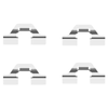 Mintex Brake Pad Accessory Fitting Kit Full Set Rear Axle MBA1684 thumbnail