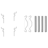 Mintex Brake Pad Accessory Fitting Kit Full Set Rear Axle MBA1683 thumbnail
