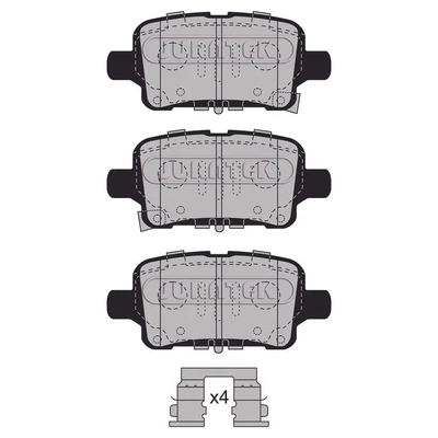 Juratek Brake Pads Full Set of 4 With Fitting Kit Rear JCP8160