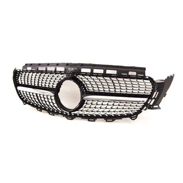 Fits Mercedes E Class W213 S213 C238 A238 2016-2020 Front Bumper Grille Sport Gloss Black W/ Chrome Trim & Pins - image 3