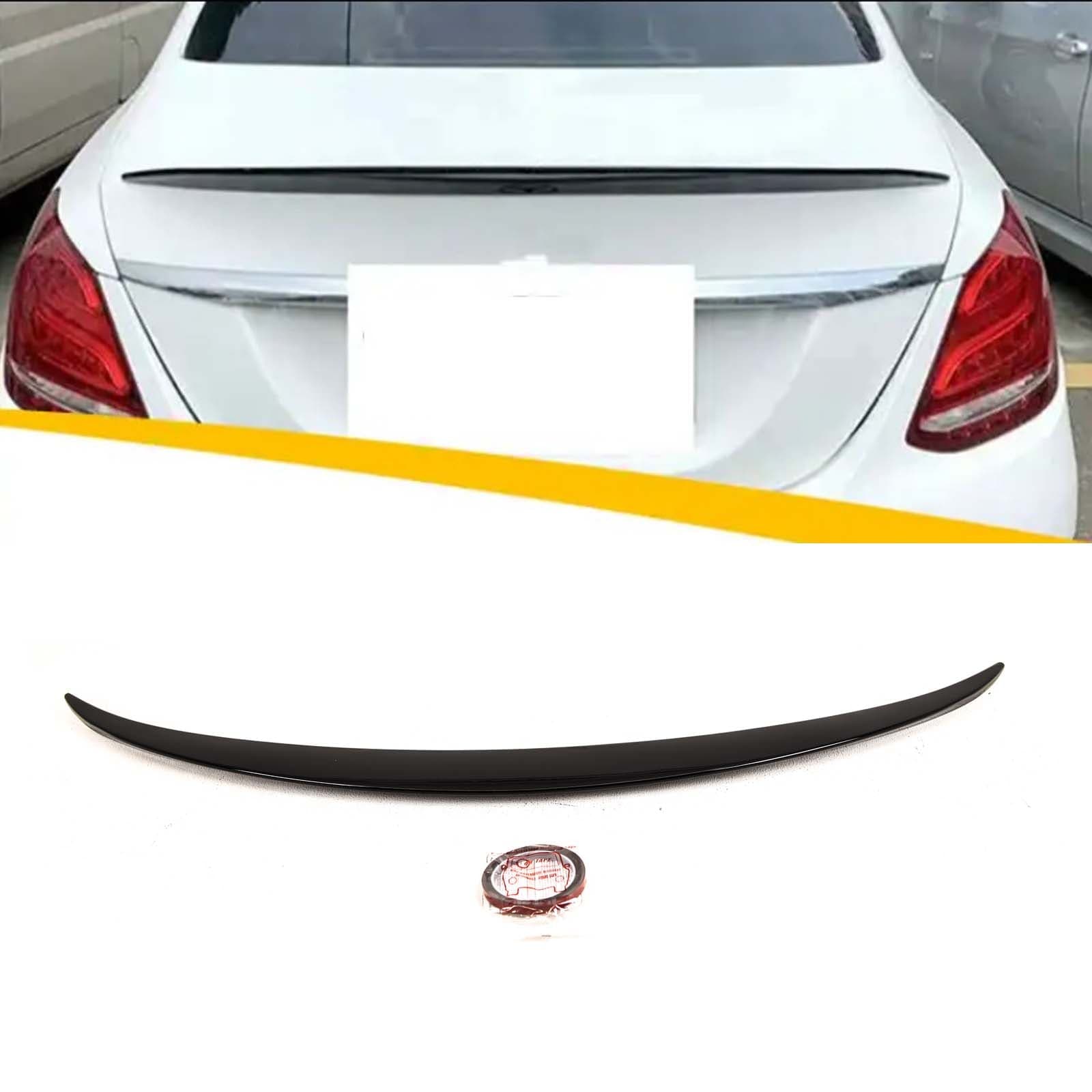 BZ5150 Mercedes C-Class W205 2014-2021 Rear Trunk Boot Lip Spoiler AMG Style Gloss Black