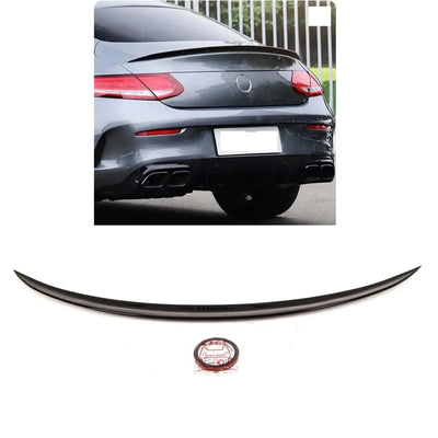 Fits Mercedes C-Class Coupe C205 2015-2021 Rear Trunk Boot Lip Spoiler AMG Style Gloss Black - tradevehicleparts.co.uk