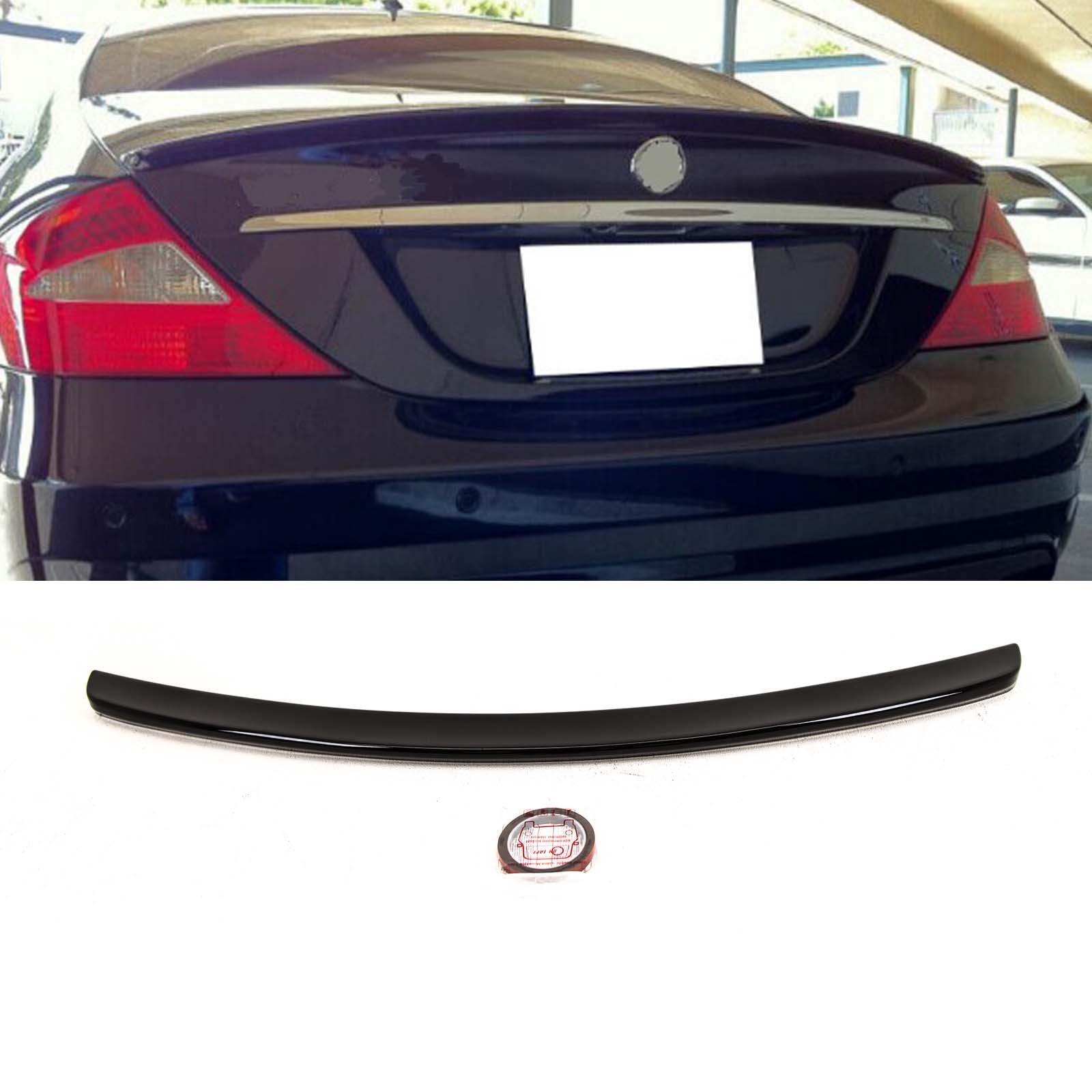 BZ5163 Mercedes CLS Class C219 W219 2005-2010 Rear Trunk Boot Lip Spoiler AMG Style Gloss Black
