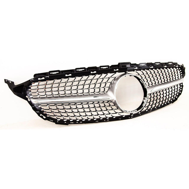 Fits Mercedes C Class W205 2014-2018 Front Bumper Grille Sport Gloss Black & Chrome - image 3