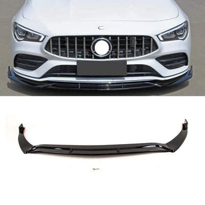 Fits Mercedes CLA Class W118 C118 2019-2023 Front Lip Splitter Spoiler CLA45S AMG Style Gloss Black - tradevehicleparts.co.uk