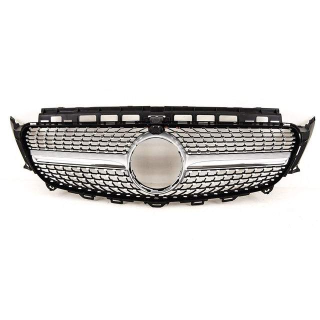 Fits Mercedes E Class W213 S213 C238 A238 2016-2020 Front Bumper Grille Sport Black With Chrome Trim & Pins - image 2