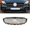 Fits Mercedes E Class W213 S213 C238 A238 2016-2020 Front Bumper Grille Sport Black With Chrome Trim & Pins thumbnail