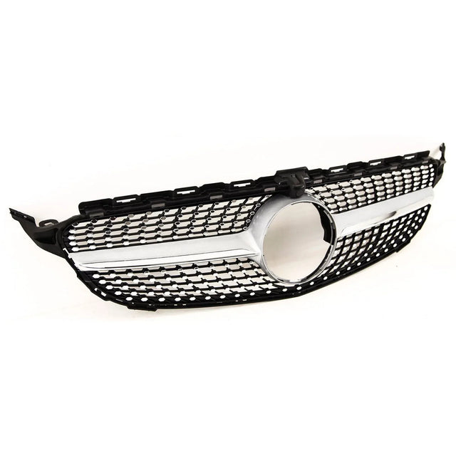 Fits Mercedes C Class W205 2014-2018 Front Bumper Grille Chrome & Black Sport - image 3