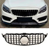Fits Mercedes C Class W205 2014-2018 Front Bumper Grille Sport C63 Sport Gloss Black thumbnail