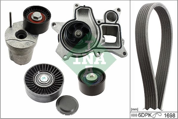 INA Water Pump & Drive Belt Kit 529036930 - image 2