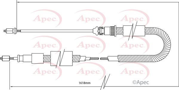 Apec Handbrake Cable CAB1342 - image 2