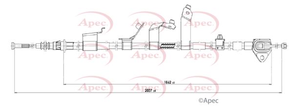 Apec Handbrake Cable CAB1868 - image 2