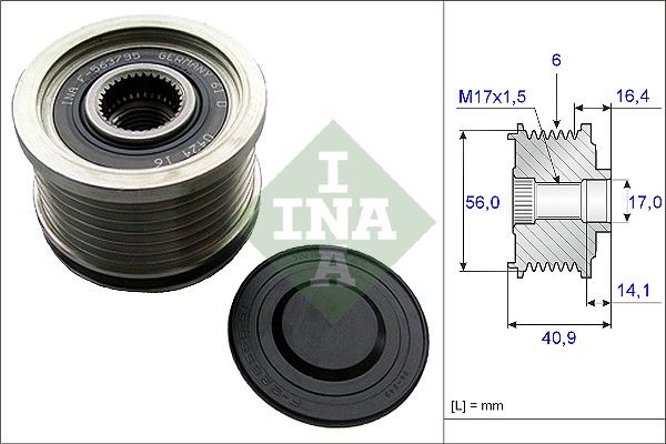 INA Overrunning Alternator Pulley 535021310 - image 2