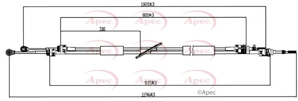 Apec Gear Change Cable CAB7033 - image 2