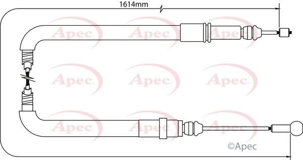Apec Handbrake Cable CAB1061 - image 2