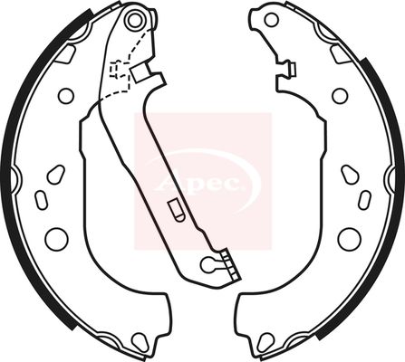 Apec Brake Shoes Set SHU684 - image 2