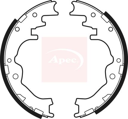 Apec Brake Shoes Set SHU485 - image 2
