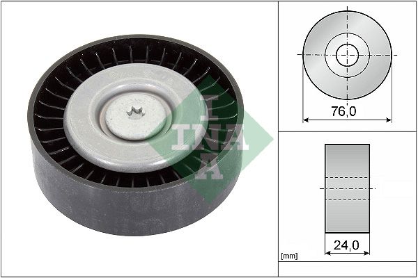 INA Drive Belt Deflection Guide Pulley 532055810 - image 2