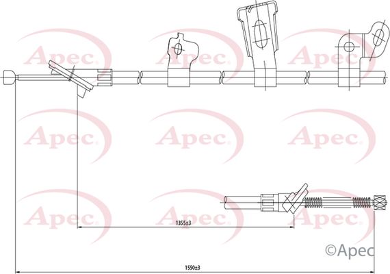 Apec Handbrake Cable CAB1443 - image 2