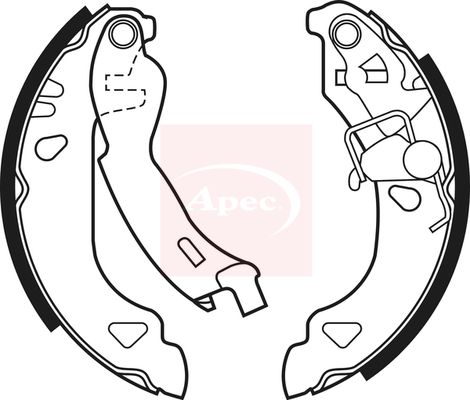 Apec Brake Shoes Set SHU508 - image 2