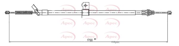 Apec Handbrake Cable CAB1668 - image 2