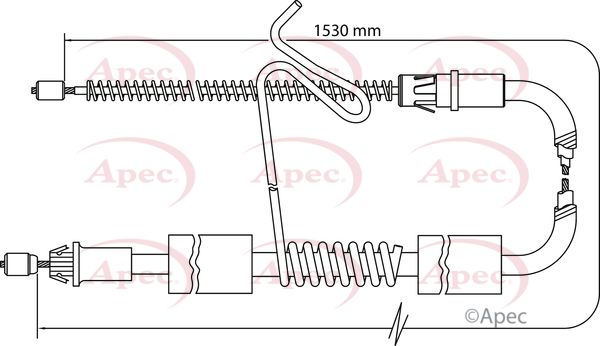 Apec Handbrake Cable CAB1177 - image 2