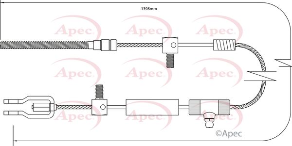 Apec Handbrake Cable CAB1394 - image 2