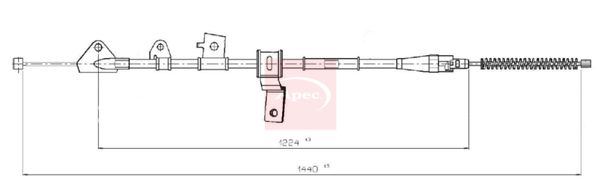 Apec Handbrake Cable CAB1838 - image 2