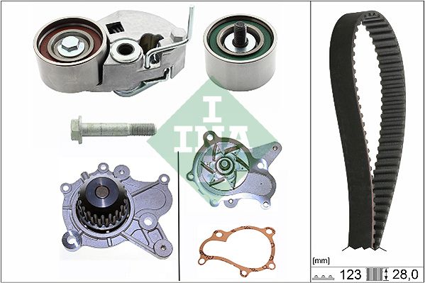 INA Timing Belt Kit & Water Pump 530054231 - image 2
