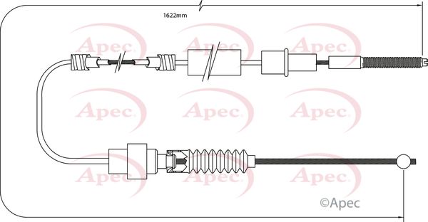 Apec Handbrake Cable CAB1406 - image 2
