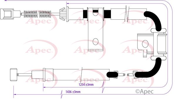 Apec Handbrake Cable CAB1447 - image 2
