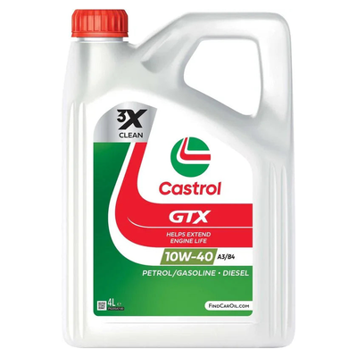Castrol GTX 10W-40 A3/B4 Part Synthetic Engine Oil 4L