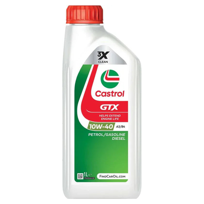 Castrol GTX 10W-40 A3/B4 Part Synthetic Engine Oil 1L
