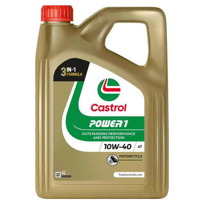 Castrol POWER1 4T 10W-40 Part Synthetic Engine Oil 4L