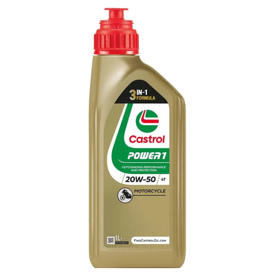 Castrol POWER1 4T 20W-50 Part Synthetic Engine Oil 1L