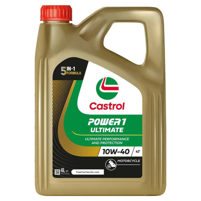 Castrol POWER1 RACING 4T 10W 40 Fully Synthetic Engine Oil 4L 15FFA2